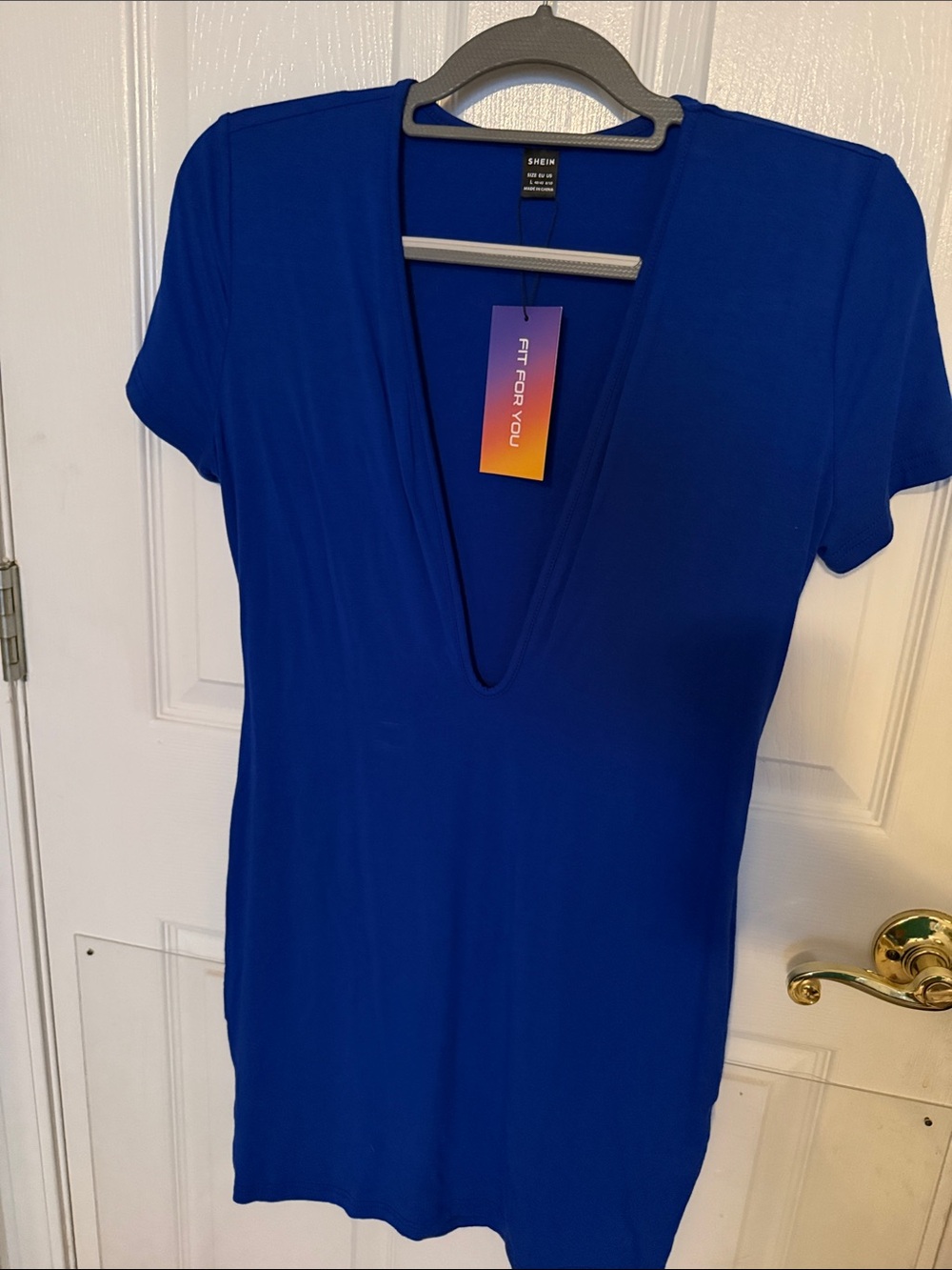 SHEIN Cobalt Blue Short Sleeve dress/cover up